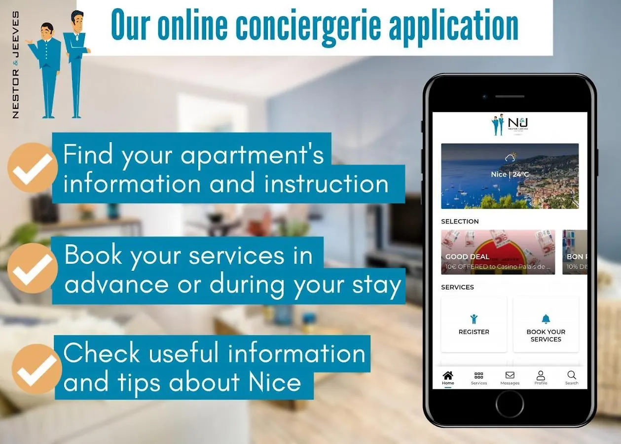 Apartment Nestor&Jeeves - Palm Riviera - Hyper Center - Close Old Town And Sea Nice France